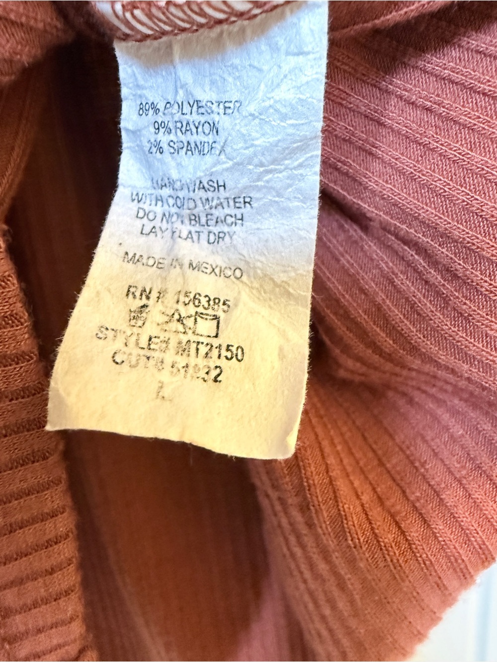 Champagne Ribbed Button-Front Top - Coral - Picture 4 of 4
